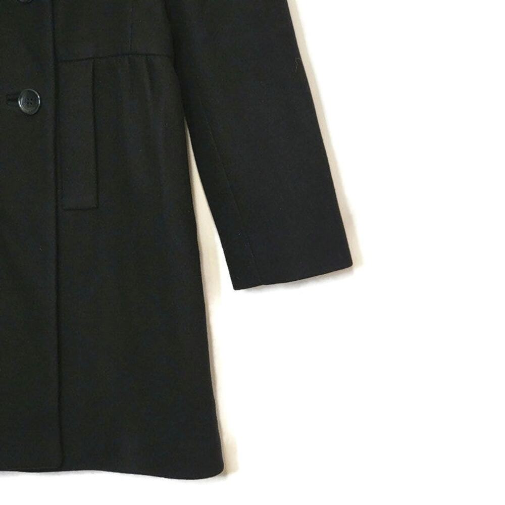 Banana Republic Wool Double Breasted Princess Coat Black Mid Length PL Classic - Picture 5 of 16